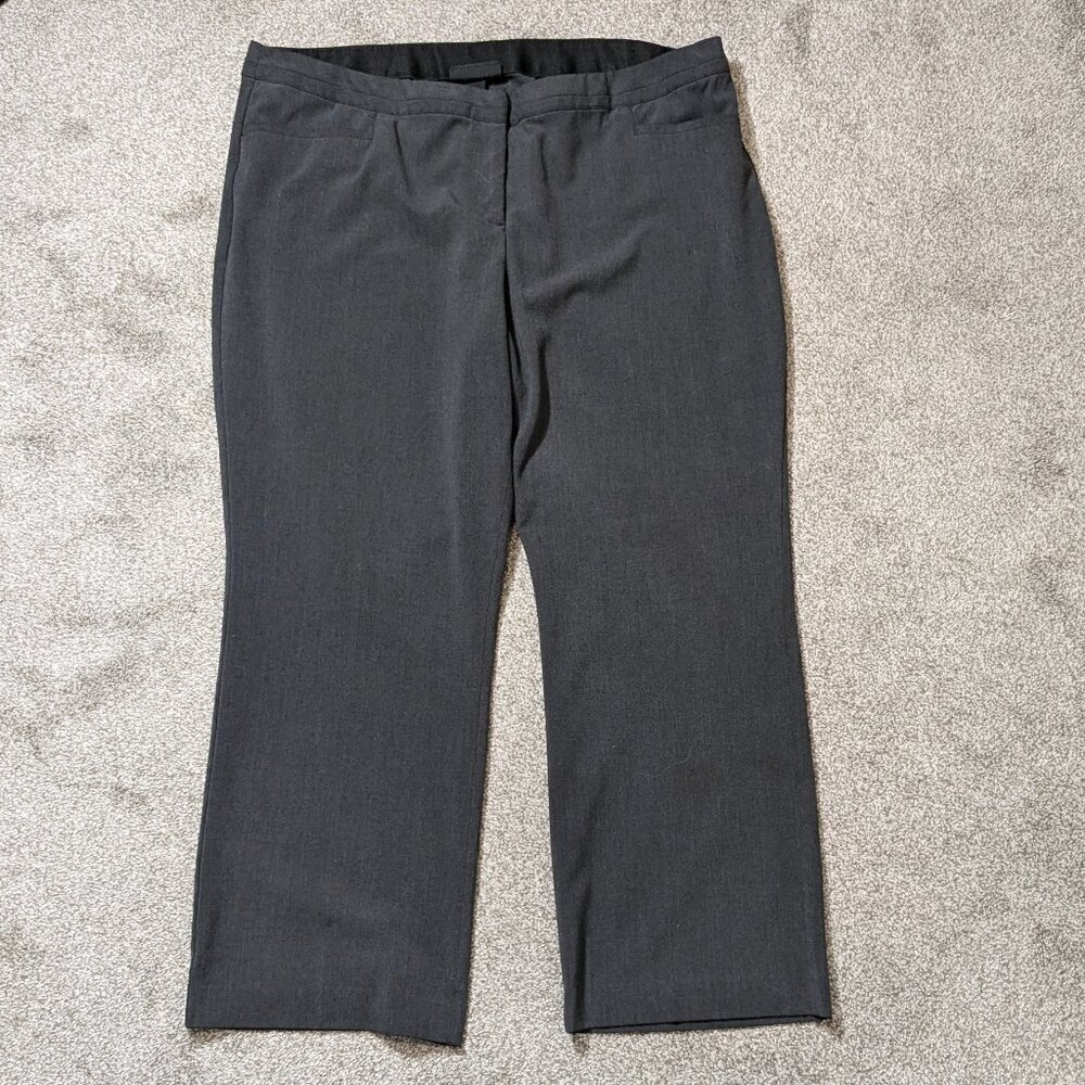LANE BRYANT, Dark Gray High-Rise Straight Leg Career Pants; Size 22